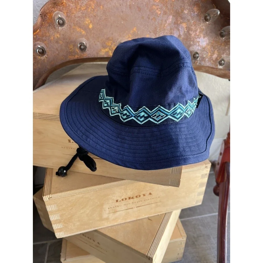 BILLABONG Youth Kids Boonie Bucket Beach Sun Hat Cotton Navy Blue NEW California